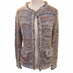 Sioni Cardigan Copper Brown with Silver Sequins